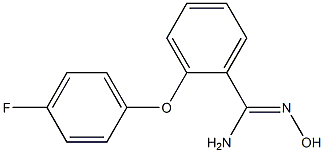 2-(4-fluorophenoxy)-N'-hydroxybenzene-1-carboximidamide Struktur