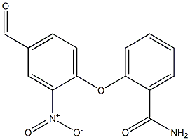 2-(4-formyl-2-nitrophenoxy)benzamide Struktur