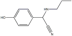 2-(4-hydroxyphenyl)-2-(propylamino)acetonitrile Struktur