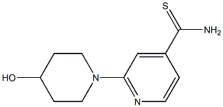 2-(4-hydroxypiperidin-1-yl)pyridine-4-carbothioamide Struktur