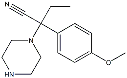 2-(4-methoxyphenyl)-2-(piperazin-1-yl)butanenitrile Struktur