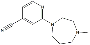 2-(4-methyl-1,4-diazepan-1-yl)pyridine-4-carbonitrile Struktur