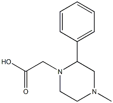 2-(4-methyl-2-phenylpiperazin-1-yl)acetic acid Struktur