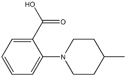 2-(4-methylpiperidin-1-yl)benzoic acid Struktur