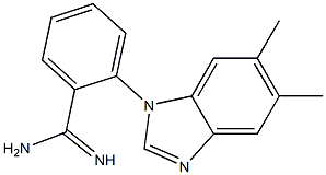 2-(5,6-dimethyl-1H-1,3-benzodiazol-1-yl)benzene-1-carboximidamide Struktur