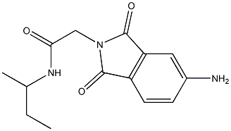 2-(5-amino-1,3-dioxo-2,3-dihydro-1H-isoindol-2-yl)-N-(butan-2-yl)acetamide Struktur