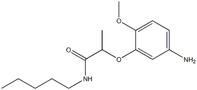 2-(5-amino-2-methoxyphenoxy)-N-pentylpropanamide Struktur