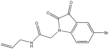 2-(5-bromo-2,3-dioxo-2,3-dihydro-1H-indol-1-yl)-N-(prop-2-en-1-yl)acetamide Struktur