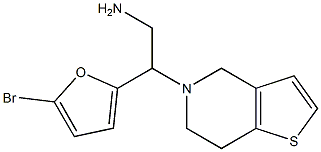 2-(5-bromo-2-furyl)-2-(6,7-dihydrothieno[3,2-c]pyridin-5(4H)-yl)ethanamine Struktur