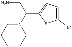 2-(5-bromothiophen-2-yl)-2-(piperidin-1-yl)ethan-1-amine Struktur