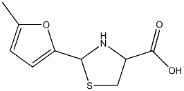 2-(5-methyl-2-furyl)-1,3-thiazolidine-4-carboxylic acid Struktur