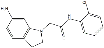 2-(6-amino-2,3-dihydro-1H-indol-1-yl)-N-(2-chlorophenyl)acetamide Struktur