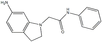 2-(6-amino-2,3-dihydro-1H-indol-1-yl)-N-phenylacetamide Struktur