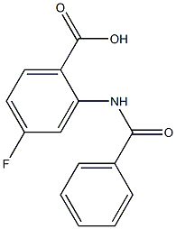 2-(benzoylamino)-4-fluorobenzoic acid Struktur