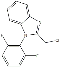 2-(chloromethyl)-1-(2,6-difluorophenyl)-1H-1,3-benzodiazole Struktur