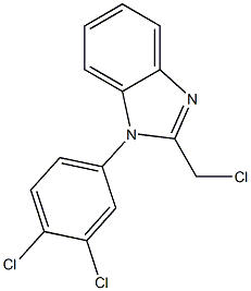 2-(chloromethyl)-1-(3,4-dichlorophenyl)-1H-1,3-benzodiazole Struktur