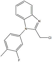 2-(chloromethyl)-1-(3-fluoro-4-methylphenyl)-1H-1,3-benzodiazole Struktur