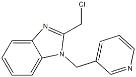 2-(chloromethyl)-1-(pyridin-3-ylmethyl)-1H-1,3-benzodiazole Struktur