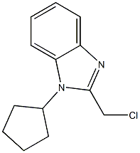 2-(chloromethyl)-1-cyclopentyl-1H-1,3-benzodiazole Struktur