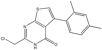 2-(chloromethyl)-5-(2,4-dimethylphenyl)-3H,4H-thieno[2,3-d]pyrimidin-4-one Struktur