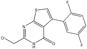 2-(chloromethyl)-5-(2,5-difluorophenyl)-3H,4H-thieno[2,3-d]pyrimidin-4-one Struktur