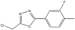 2-(chloromethyl)-5-(3-fluoro-4-methylphenyl)-1,3,4-oxadiazole Struktur