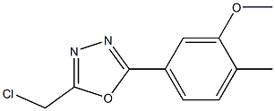 2-(chloromethyl)-5-(3-methoxy-4-methylphenyl)-1,3,4-oxadiazole Struktur