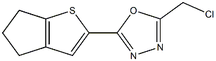 2-(chloromethyl)-5-{4H,5H,6H-cyclopenta[b]thiophen-2-yl}-1,3,4-oxadiazole Struktur