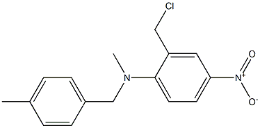 2-(chloromethyl)-N-methyl-N-[(4-methylphenyl)methyl]-4-nitroaniline Struktur