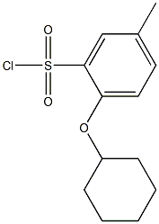 2-(cyclohexyloxy)-5-methylbenzene-1-sulfonyl chloride Struktur