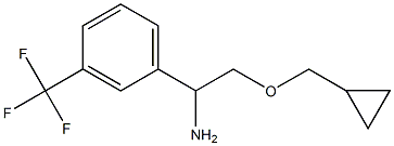 2-(cyclopropylmethoxy)-1-[3-(trifluoromethyl)phenyl]ethan-1-amine Struktur