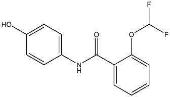 2-(difluoromethoxy)-N-(4-hydroxyphenyl)benzamide Struktur