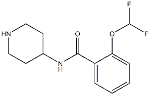 2-(difluoromethoxy)-N-(piperidin-4-yl)benzamide Struktur