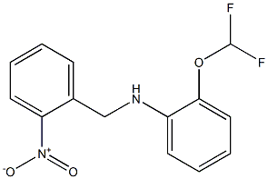 2-(difluoromethoxy)-N-[(2-nitrophenyl)methyl]aniline Struktur