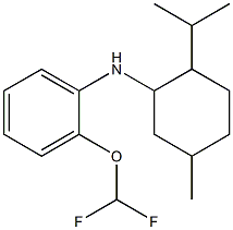 2-(difluoromethoxy)-N-[5-methyl-2-(propan-2-yl)cyclohexyl]aniline Struktur