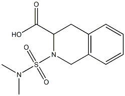 2-(dimethylsulfamoyl)-1,2,3,4-tetrahydroisoquinoline-3-carboxylic acid Struktur