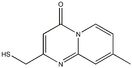 2-(mercaptomethyl)-8-methyl-4H-pyrido[1,2-a]pyrimidin-4-one Struktur