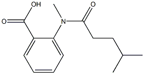 2-(N,4-dimethylpentanamido)benzoic acid Struktur