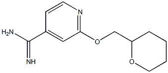 2-(tetrahydro-2H-pyran-2-ylmethoxy)pyridine-4-carboximidamide Struktur