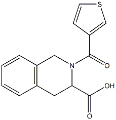 2-(thien-3-ylcarbonyl)-1,2,3,4-tetrahydroisoquinoline-3-carboxylic acid Struktur