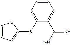 2-(thiophen-2-ylsulfanyl)benzene-1-carboximidamide Struktur