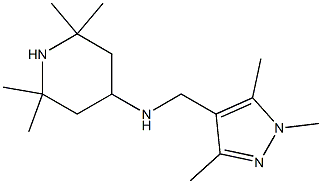 2,2,6,6-tetramethyl-N-[(1,3,5-trimethyl-1H-pyrazol-4-yl)methyl]piperidin-4-amine Struktur