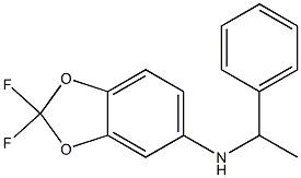 2,2-difluoro-N-(1-phenylethyl)-2H-1,3-benzodioxol-5-amine Struktur