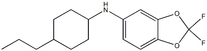 2,2-difluoro-N-(4-propylcyclohexyl)-2H-1,3-benzodioxol-5-amine Struktur