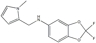 2,2-difluoro-N-[(1-methyl-1H-pyrrol-2-yl)methyl]-2H-1,3-benzodioxol-5-amine Struktur