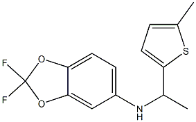 2,2-difluoro-N-[1-(5-methylthiophen-2-yl)ethyl]-2H-1,3-benzodioxol-5-amine Struktur