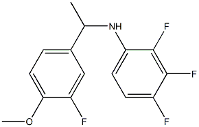 2,3,4-trifluoro-N-[1-(3-fluoro-4-methoxyphenyl)ethyl]aniline Struktur