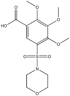 2,3,4-trimethoxy-5-(morpholin-4-ylsulfonyl)benzoic acid Struktur