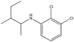 2,3-dichloro-N-(3-methylpentan-2-yl)aniline Struktur