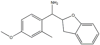 2,3-dihydro-1-benzofuran-2-yl(4-methoxy-2-methylphenyl)methanamine Struktur